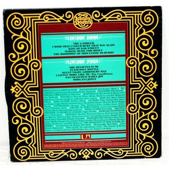 VTG 1978 Kenny Rogers The Gambler Vinyl LP Arista Records - Country Rock - Picture 2 of 4